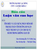 tìm hiểu và xây dựng phần mềm hỗ trợ bài toán tìm đường đi ngắn nhất tránh vật cản cho xe tự hành trong không gian 2d ppt