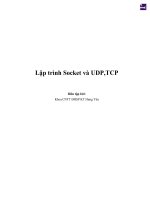 Lập trình socket và UDP,TCP
