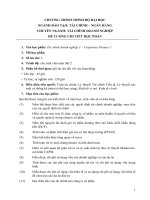 chương trình trình độ đại học ngành đào tạo tài chính – ngân hàng chuyên ngành tài chính doanh nghiệp đề cương chi tiết học phần