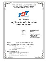 tiểu luận lập phân tích dự án đầu tư _ dự án đầu tư xây dựng minerva café