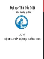 Nội dung quan trọng trong chương điện THCS