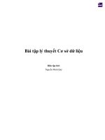 Bài tập lý thuyết cơ sở dữ liệu