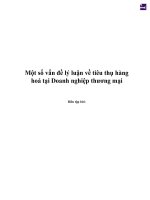 Một số vấn đề lý luận về tiêu thụ hàng hoá tại doanh nghiệp thương mại