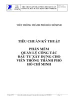 PHẦN MỀM QUẢN LÝ CÔNG TÁC ĐẦU TƯ CHO CÔNG TY VIỄN THÔNG