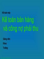 Giáo trình kế toán bán hàng công nợ phải thu