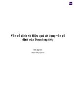 Vốn cố định và hiệu quả sử dụng vốn cố định của doanh nghiệp 2