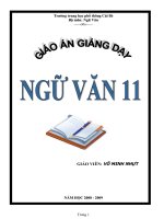Giáo án môn Ngữ Văn 11 trọn bộ cả năm