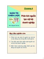 bài giảng quản trị chiến lược kd chương 4 phân tích nguồn lực nội bộ doanh nghiệp