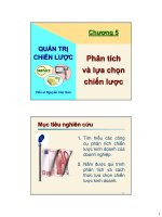 bài giảng quản trị chiến lược kd chương 5 phân tích lựa chọn chiến lược