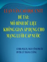 mô hình dữ liệu không gian áp dụng cho mạng lưới cấp nước ppt
