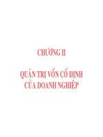 bài giảng quản trị tài chính _ quản trị vốn cố định của doanh nghiệp