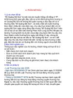 tiểu luận lập phân tích dự án đầu tư _ quán ăn mỳ quảng mỹ sơn