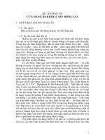 tiểu luận lập phân tích dự án đầu tư _ dự án đầu tư cửa hàng bakery-cafe đồng giá