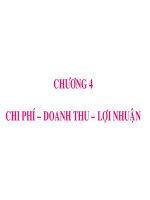 bài giảng quản trị tài chính _ chi phí doanh thu lợi nhuận