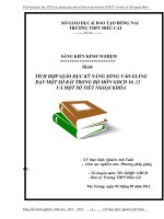 SKKN Tích hợp giáo dục kỹ năng sống vào giảng dạy một số bài trong bộ môn GDCD  và một số tiết ngoại khóa ở trường THPT