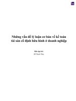 Những vấn đề lý luận cơ bản về kế toán tài sản cố định hữu hình ở doanh nghiệp