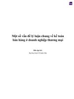 Một số vấn đề lý luận chung về kế toán bán hàng ở doanh nghiệp thương mại