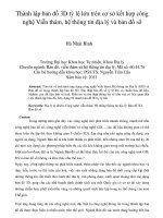 thành lập bản đồ 3d tỷ lệ lớn trên cơ sở kết hợp công nghệ viễn thám hệ thống thông tin địa lý và bản đồ số
