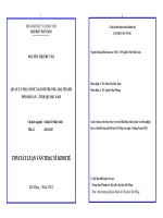 TÓM tắt LUẬN văn THẠC sĩ  KINH tế    QUẢN lý NHÀ nước NGÀNH THƯƠNG mại THÀNH PHỐ hội AN – TỈNH QUẢNG NAM