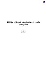 Tài liệu kế hoạch hóa gia đình và tư vấn mang thai