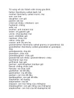 Từ vựng về các thành viên trong gia đình: