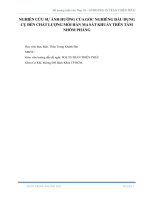 NGHIÊN cứu sự ẢNH HƯỞNG của góc NGHIÊNG đầu DỤNG cụ đến CHẤT LƯỢNG mối hàn MA sát KHUẤY TRÊN tấm NHÔM PHẲNG