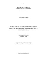 đánh giá hiệu quả giao rừng, khoán bảo vệ rừng theo quyết định 304-2005-qđ-ttg tại 02 huyện chư sê và chư pưh, tỉnh gia lai