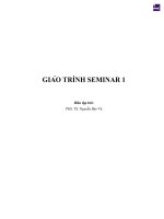 GIÁO TRÌNH SEMINAR 1