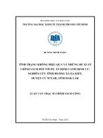 Tình trạng không hiệu quả và những đề xuất chính sách đối với dự án định canh định cư