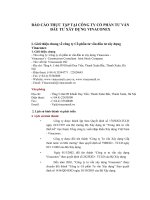 Báo cáo thực tập tại công ty cổ phần tư vấn đầu tư xây dựng Vinaconex