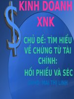 Tiểu luận kinh doanh xuất nhập khẩu tìm hiểu về chứng từ tài chính: hối phiếu và séc