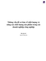 Những vấn đề cơ bản về chất lượng và nâng cao chất lượng sản phẩm trong các doanh nghiệp công nghiệp