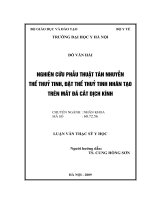 Nghiên cứu phẫu thuật tán nhuyễn thể thủy tinh, đặt thể thuỷ tinh nhân tạo trên mắt đã cắt dịch kính (FULL TEXT)