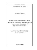nghiên cứu một số đặc điểm dịch tễ học bệnh sán dây ở bò, dê nuôi tại huyện eakar và huyện m'đrăk, tỉnh đắc lắc và biện pháp phòng trị bệnh