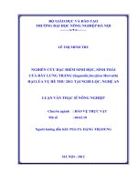 nghiên cứu đặc điểm sinh học, sinh thái của rầy lưng trắng (sogatella furcifera horvath) hại lúa vụ hè thu 2011 tại nghi lộc, nghệ an