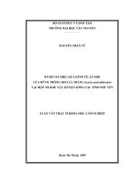 đánh giá hiểu quả kinh tế, xã hội của rừng trồng keo lá tràm ( acacia auriculiformis) tại một số khu vực huyện sông cầu tỉnh phú yên