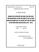 Nghiên cứu sự biến đổi lâm sàng, cận lâm sàng  trên bệnh nhân u tuyến yên trước và sau xạ phẫu  bằng dao gamma quay tại trung tâm y học hạt nhân và ung bướu bệnh viện bạch mai (2007   2010)
