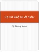 Quy trình bảo vệ luận văn cao học