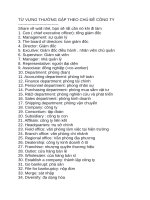 TỪ VỰNG THƯỜNG GẶP THEO CHỦ ĐỀ CÔNG TY