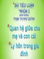 Quan hệ cha mẹ và con cái  ly hôn