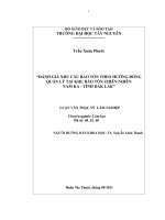 đánh giá nhu cầu bảo tồn theo hướng đồng quản lý tại khu bảo tồn thiên nhiên nam ka - tỉnh đăk nông