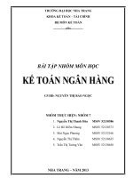 BÀI TẬP NHÓM MÔN HỌC KẾ TOÁN NGÂN HÀNG báo cáo tì chính  vietcombank