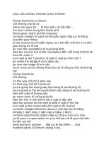 CÁC CÂU DÙNG TRONG GIAO THÔNG