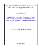 nghiên cứu đặc điểm sinh học và biện pháp phòng trừ nấm botrytis cinerea pers. gây bệnh thối xám trên cây trồng