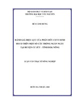 đánh giá hiệu lực của phân hữu cơ vi sinh huco trên một số cây trồng ngắn ngày tại huyện cư juts - tỉnh đăk nông