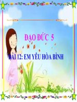 bài giảng đạo đức 5 bài 12 em yêu hòa bình