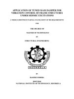 APPLICATION OF TUNED MASS DAMPER FOR  VIBRATION CONTROL OF FRAME STRUCTURES UNDER SEISMIC EXCITATIONS