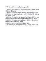 7 Kỹ thuật luyện nghe tiếng Anh: