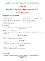 ÔN TẬP MÔN ĐẠI SỐ LỚP 9