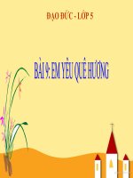 bài giảng đạo đức 5 bài 9 em yêu quê hương